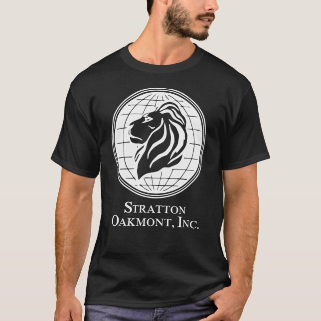 T-shirt noir de Stratton Oakmont inc. (Devant)