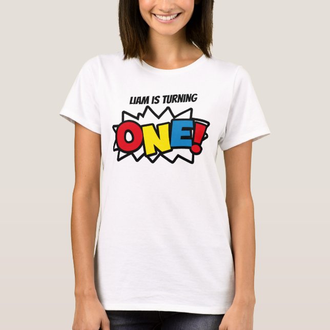 T-shirt noir de super héros, équipement (Devant)