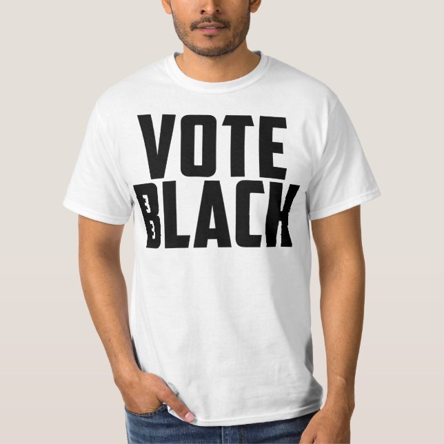 T-shirt Noir de vote (pièce en t blanche) (Devant)