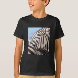 T-shirt noir de zèbre d'enfants