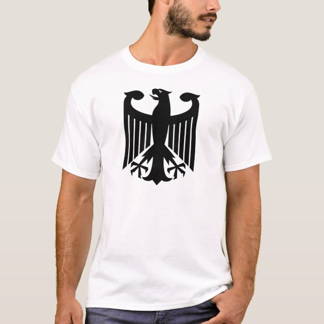 T-shirt Noir d'Eagle d'Allemand (Devant)