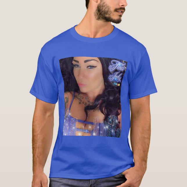 T-SHIRT NOIR D'ENCRE DE TINA (Devant)