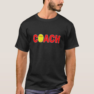 T-shirt noir d'entraîneur du base-ball des hommes