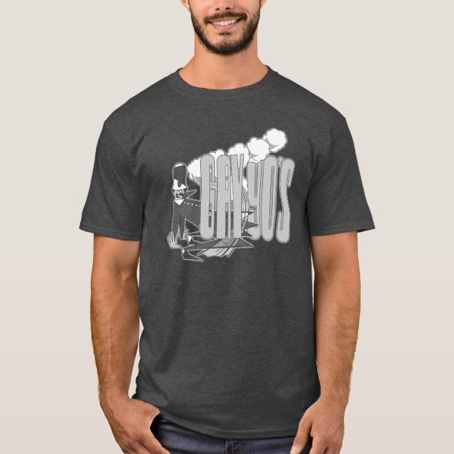 T-shirt noir des années 90 (Devant)