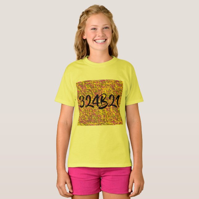 T-shirt noir d'orphelin de nombre de 324B21 Cosima (Devant entier)