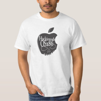 T-shirt Noir du logo 3D de Hackintosh OSx86