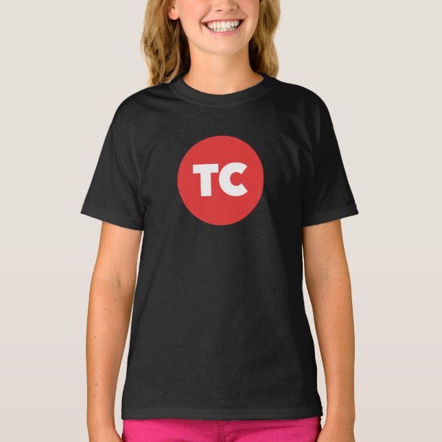 T-shirt noir du logo du Trésor de TC (Devant)