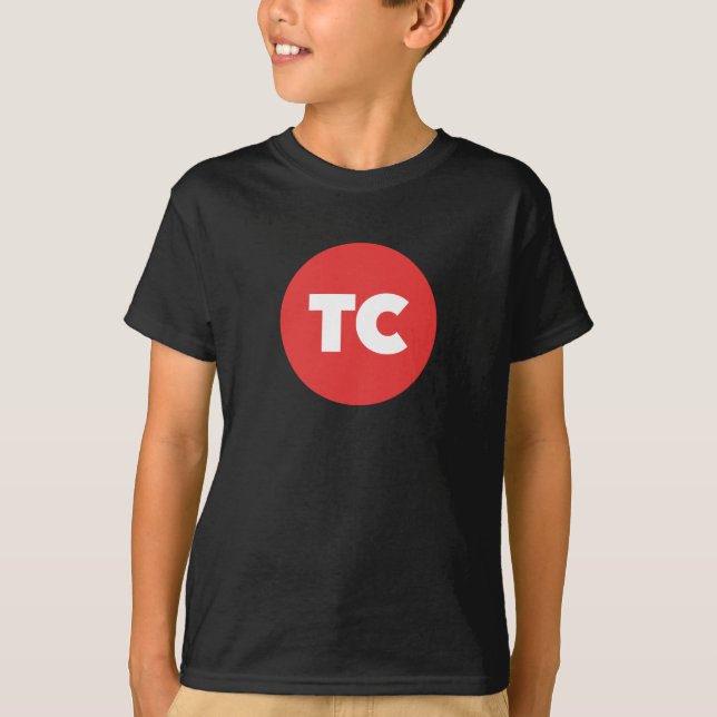T-shirt noir du logo du Trésor de TC (Devant)