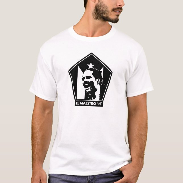T-SHIRT NOIR DU MAESTRO %PIPE% D'EL ET BLANC (Devant)
