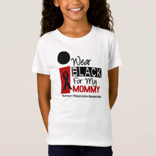 T-Shirt Noir d'usage du mélanome I pour ma maman 9