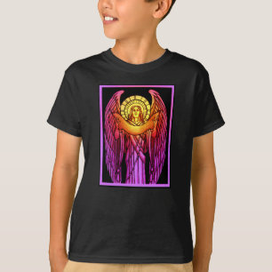 T-shirt noir Enfants Ange en verre