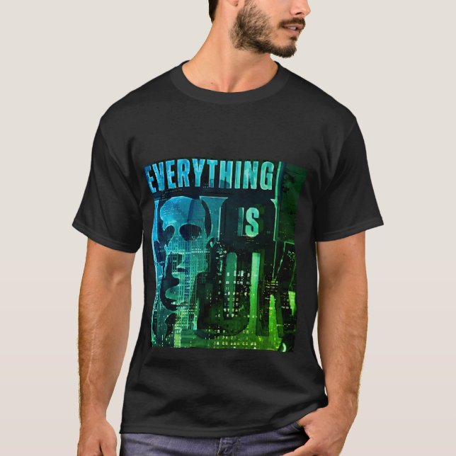 T-shirt noir et blanc (Devant)