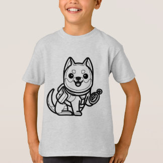 T-shirt NOIR ET BLANC #18 - Chien d'aventure