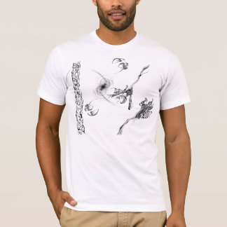 T-shirt Noir et blanc abstrait