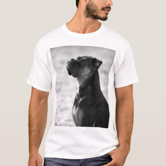 T-shirt noir et blanc de boxeur