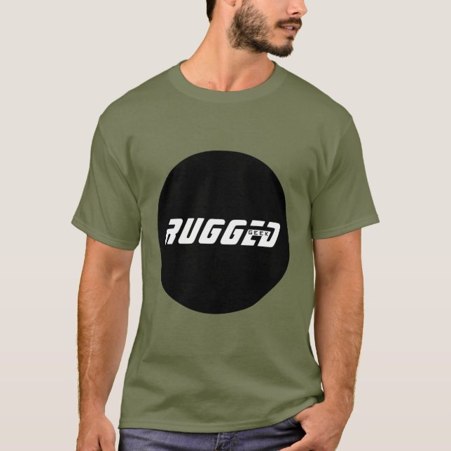 T-shirt noir et blanc GEEK intelligent et robuste (Devant)