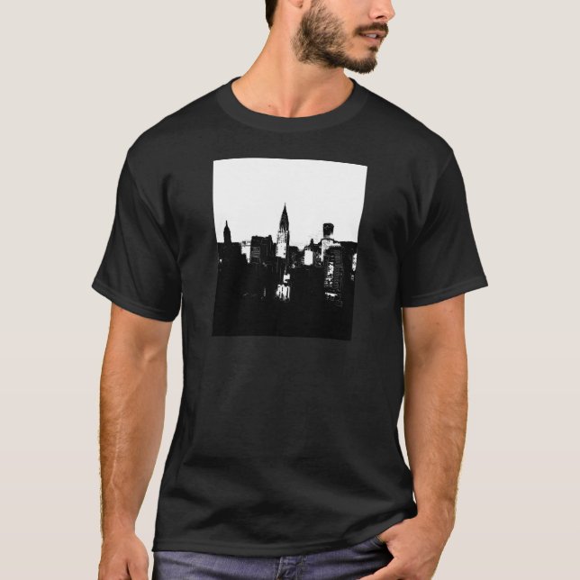 T-shirt Noir et blanc New York City (Devant)