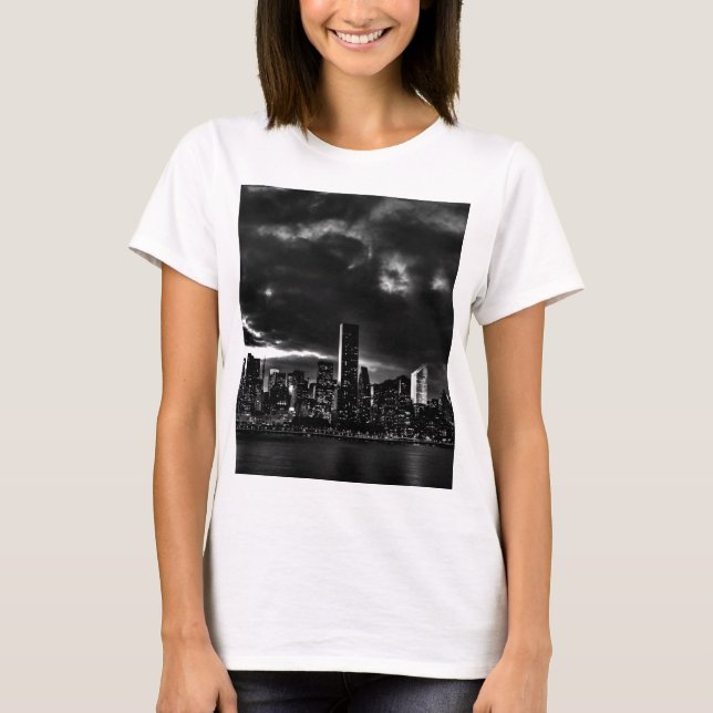 T-shirt Noir et blanc New York City (Devant)