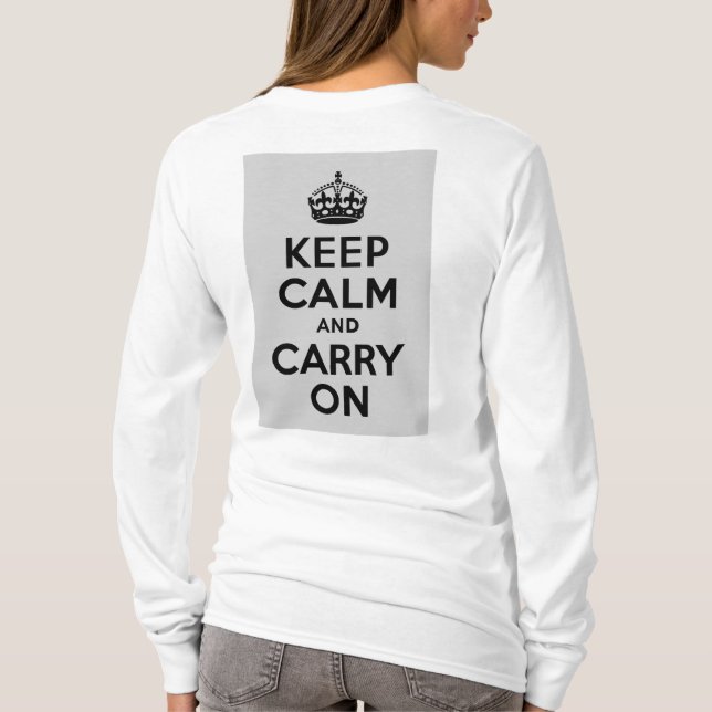 T-shirt Noir et gris Garder le calme et continuer (Dos)