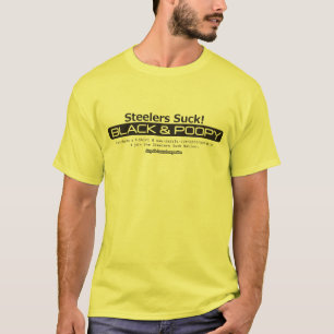 T-shirt Noir et nation de Poopy Steeler