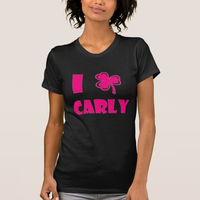T-shirt Noir et rose de chemise de Carly (Devant)