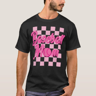 T-shirt Noir et rose grille sports mère maman