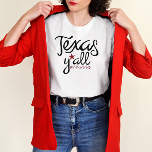T-shirt Noir et rouge type détendu - Texas Y'All