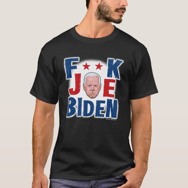 T-shirt noir F**K JOE BIDEN (Devant)