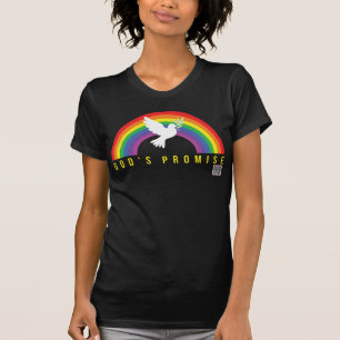 T-shirt noir féminin arc-en-ciel Promesse de Dieu 
