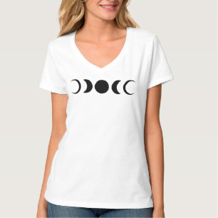 T-shirt noir féminin avec écho
