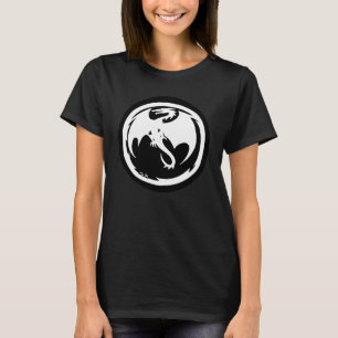 T-shirt noir femme Dragon blanc