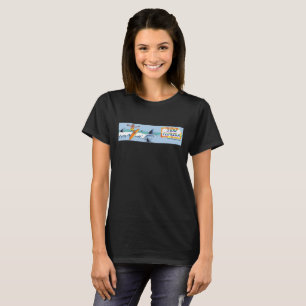 T-shirt noir femme surf Florida
