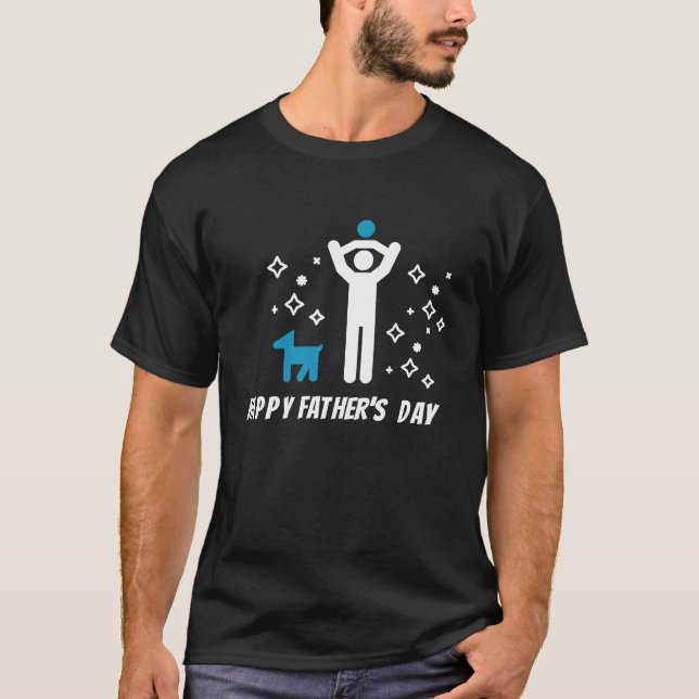 T-shirt Noir fête des pères (Devant)
