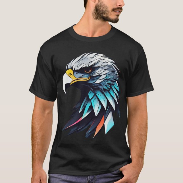 T-shirt noir Futuriste American Eagle (Devant)