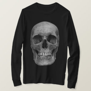 T-shirt Noir gris Pop Art Retro Stylish Crâne