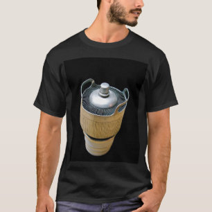 T-shirt noir haute puissance transmettant tube vid
