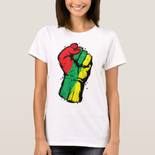 T-shirt Noir Histoire Mois Premier Black Power Femmes Homm