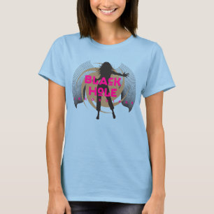 T-shirt Noir Hole Recordings "Or" Girls Tunick