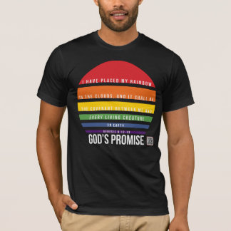 T-shirt noir homme arc-en-ciel Cercle