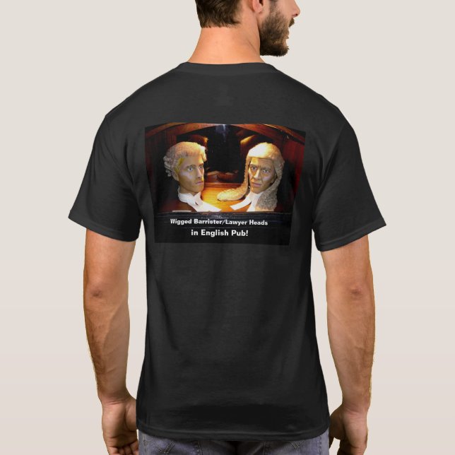T-shirt noir homme en coton Barrister/avocat! (Dos)
