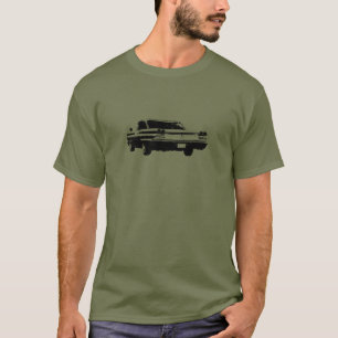 T-shirt Noir image de schéma de l'arrière 1960 de coupé