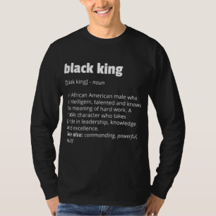 T-shirt Noir King Définition African Pride History Mois