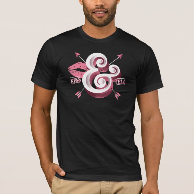 T-shirt noir Kiss & Tell (Devant)
