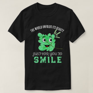 T-shirt Noir "Le Monde Déploie Sa Beauté" Vert Sourire