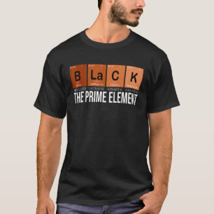 T-shirt Noir Les Éléments Chimiques Principaux Noir Histoi