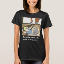 T-shirt noir masculin Mile du collège