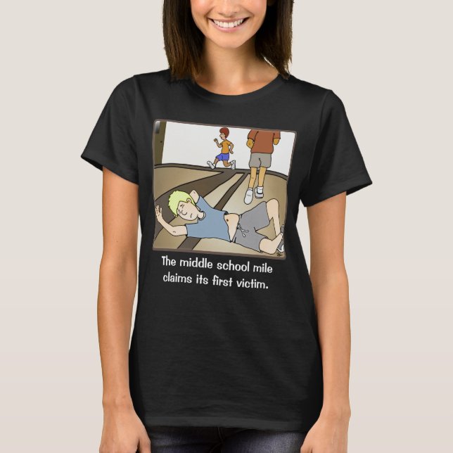 T-shirt noir masculin Mile du collège (Devant)