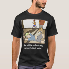 T-shirt noir masculin Mile du collège