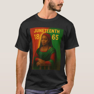 T-shirt Noir Mona Lisa Graphisme Afro Africain Américain J