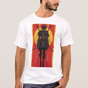 T-shirt noir Ninja Warrior Dual Sword